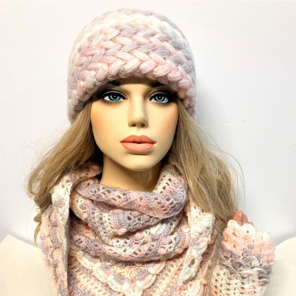 Scarf Mitten Set Etsy