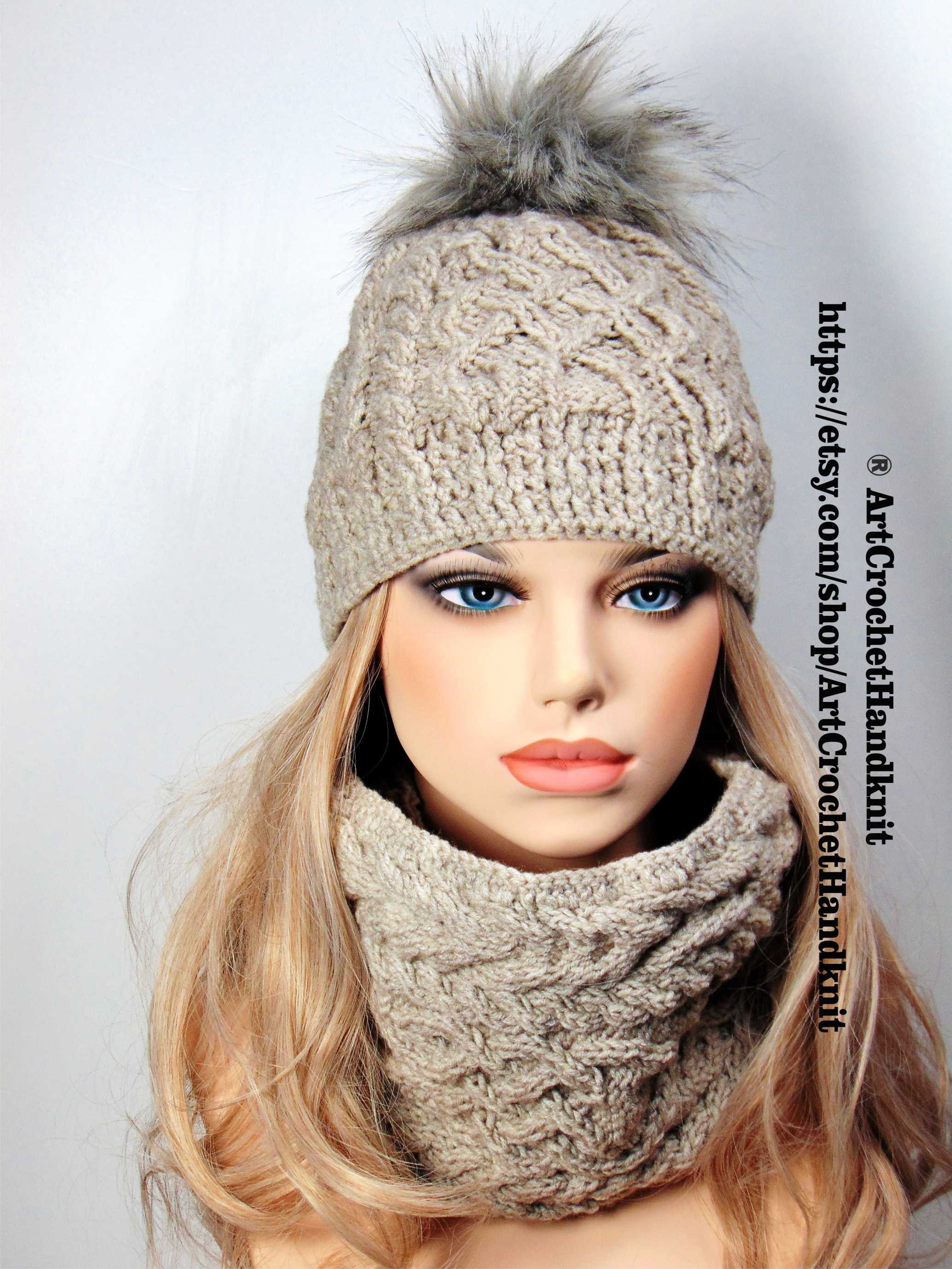 Scarf Hat Women's. Hand Knit Accessory 