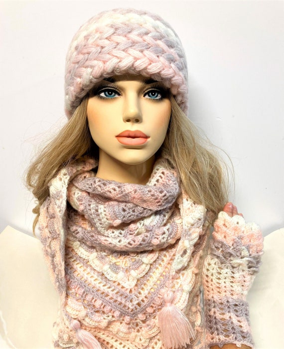 women's hat scarf and glove set