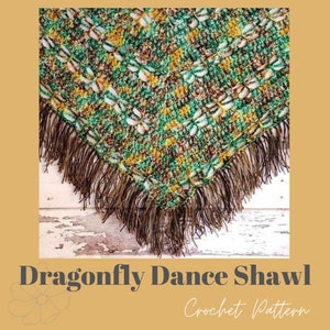 Dragonfly Dance Shawl - Crochet Pattern