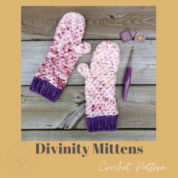 Divinity Mittens - Crochet Pattern