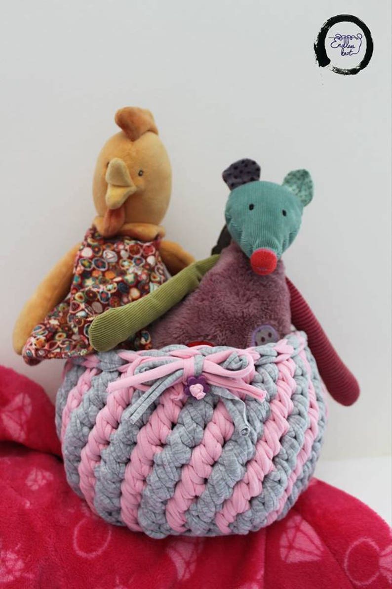 Nursery Storage Baskets Baby Pink and grey nursery decor Etsy