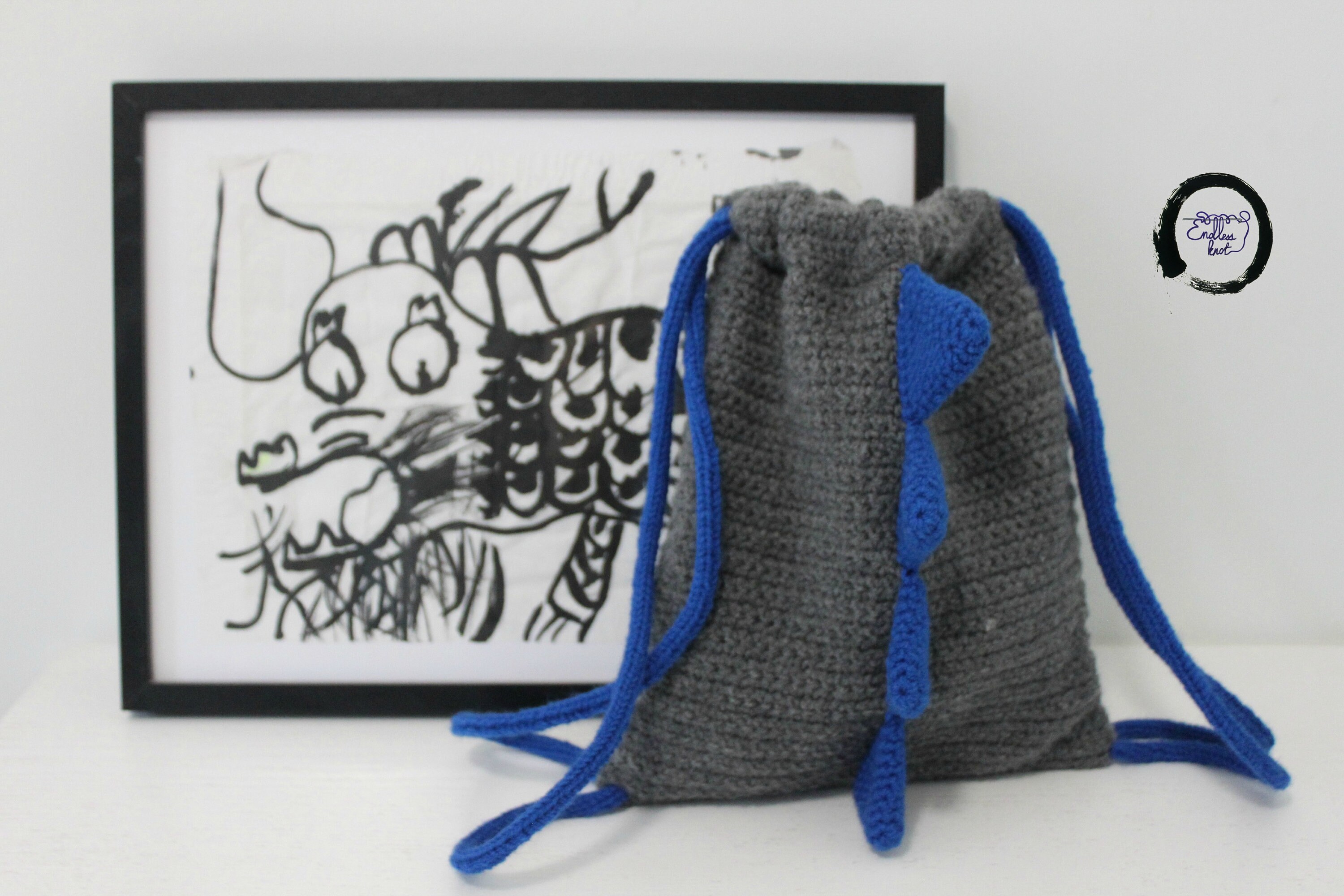 crochet dinosaur backpack