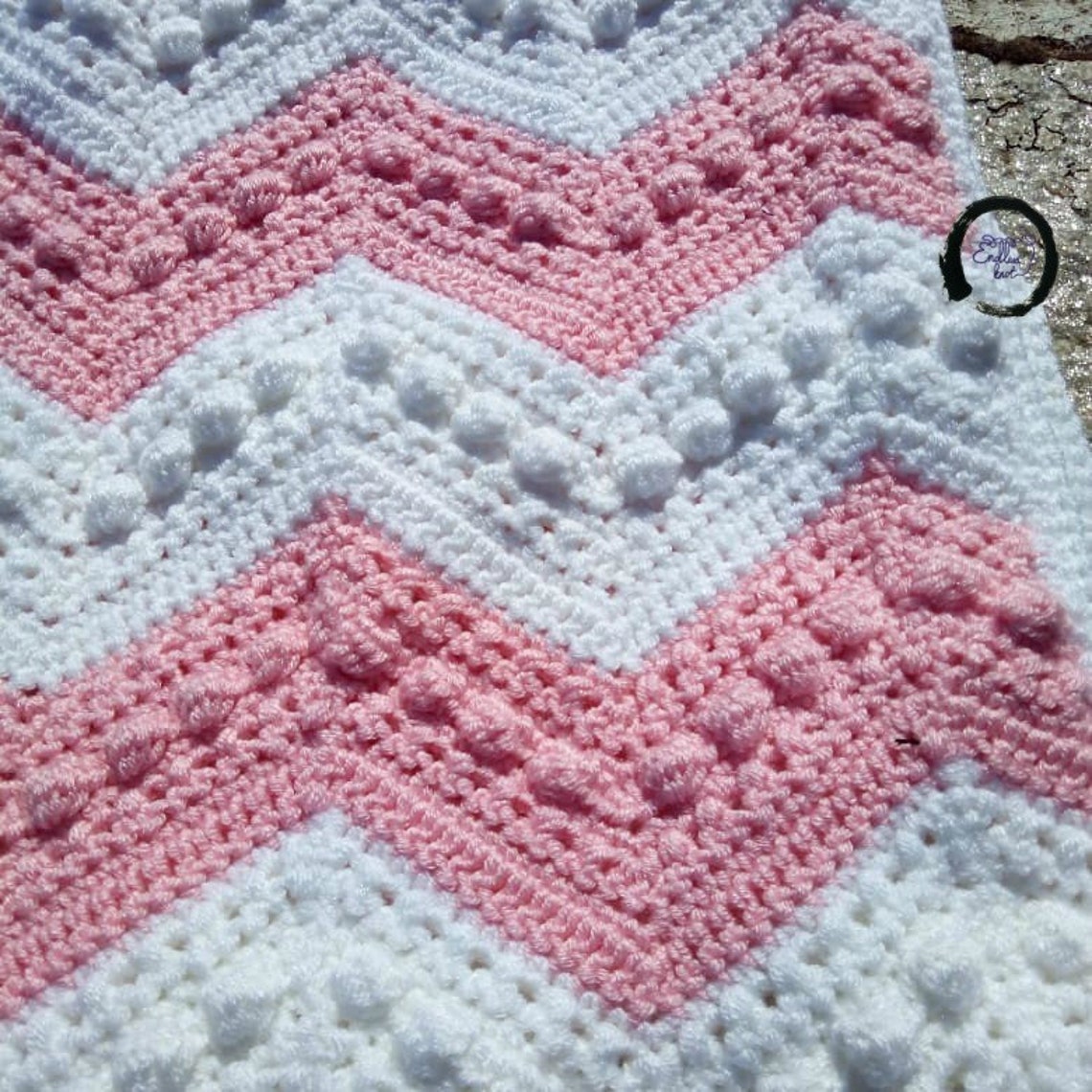 Hugs and Kisses Crochet Blanket Crochet Baby Blanket Car Seat Blanket