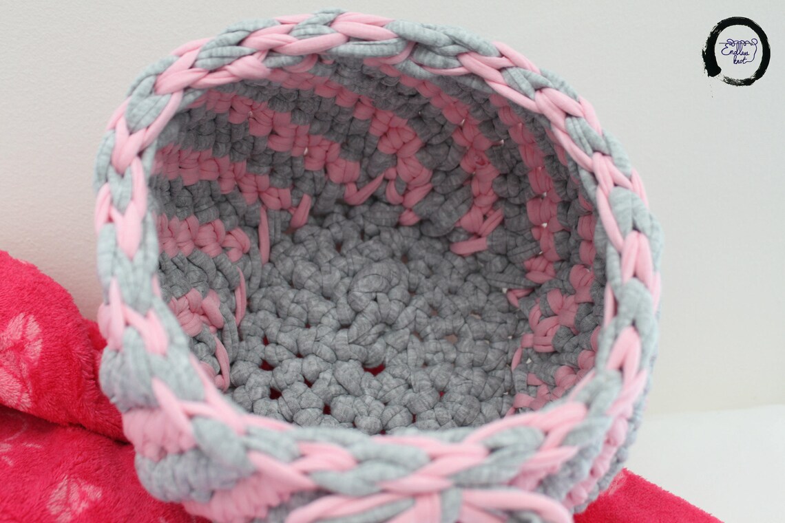 Nursery Storage Baskets Baby Pink and grey nursery decor Etsy