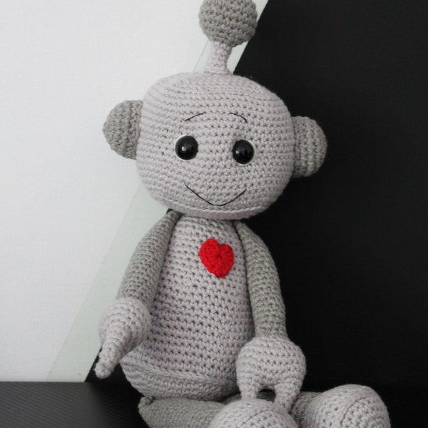 Robot au crochet - Robot Amigurumi - Décoration de robot - Robot en peluche - Cadeau pour poupée robot - Robot en peluche au crochet