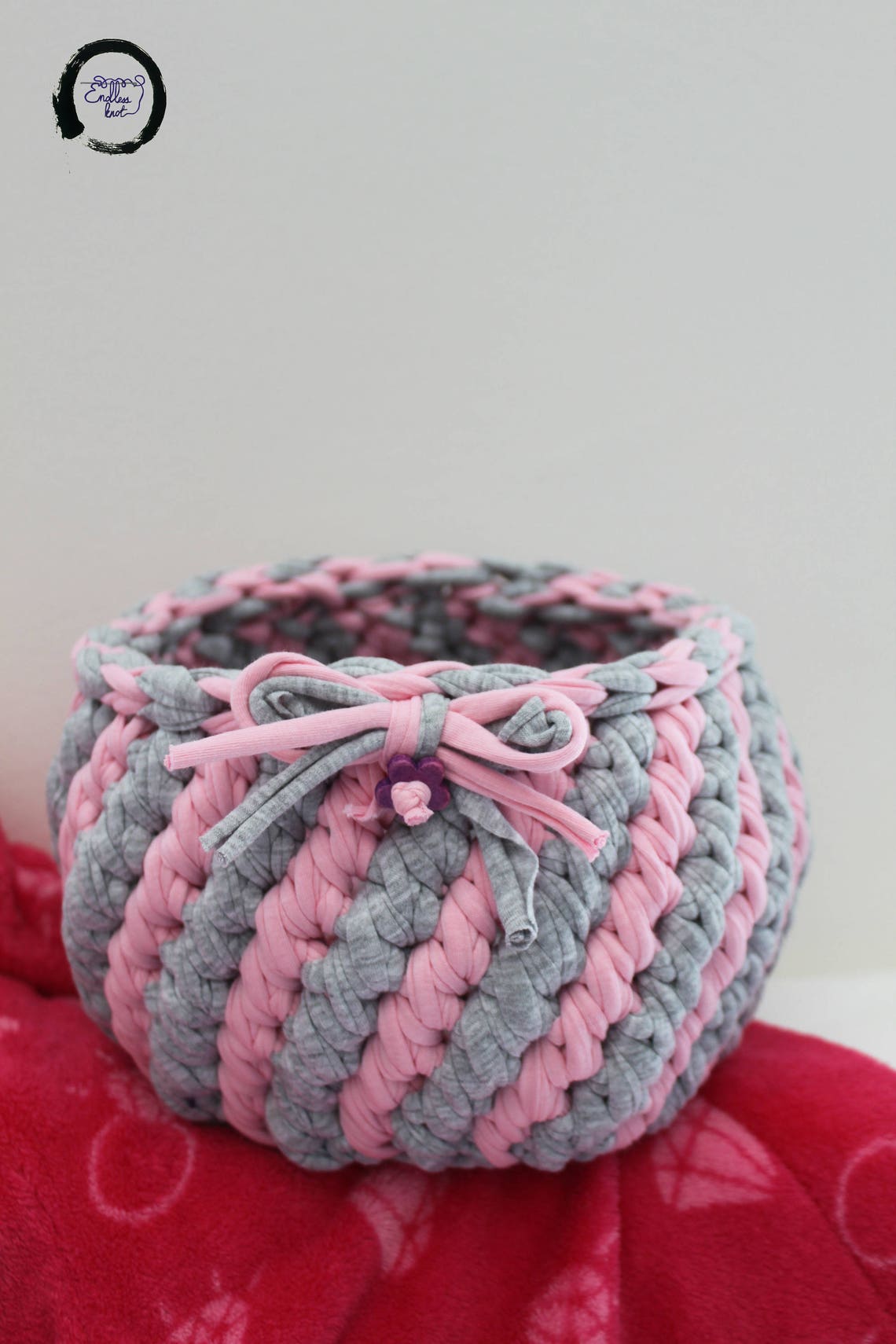 Nursery Storage Baskets Baby Pink and grey nursery decor Etsy