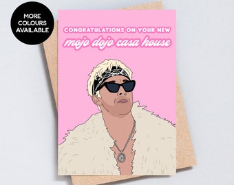 Congratulations On Your New Mojo Dojo Casa House, Ken New Home Card, Ryan Gosling, Funny Greeting Card, A6 and 5x7 Size Available - GC308