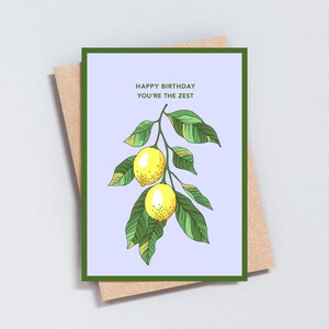 Carte de voeux d'anniversaire Zeste de citron, A6 ou 5 x 7 cm - GC443