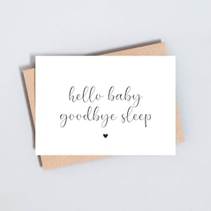 Bonjour bébé, carte de voeux d'adieu, baby shower, enceinte, bonjour bébé, bébé unisexe, carte de naissance, grossesse, format A6 ou 5 x 7 - GC232