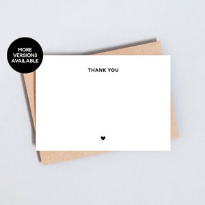 Minimale Personalisierte Herz Briefpapier, elegante Dankeskarten, benutzerdefinierte Namenskarten, Hochzeit Briefpapier Set, Korrespondenz Karten A6 Größe