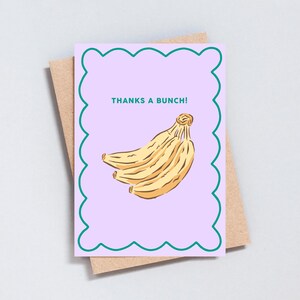 Bedankt wenskaart, banaan schilderij illustratie - A6- of 5 x 7-formaat - GC462
