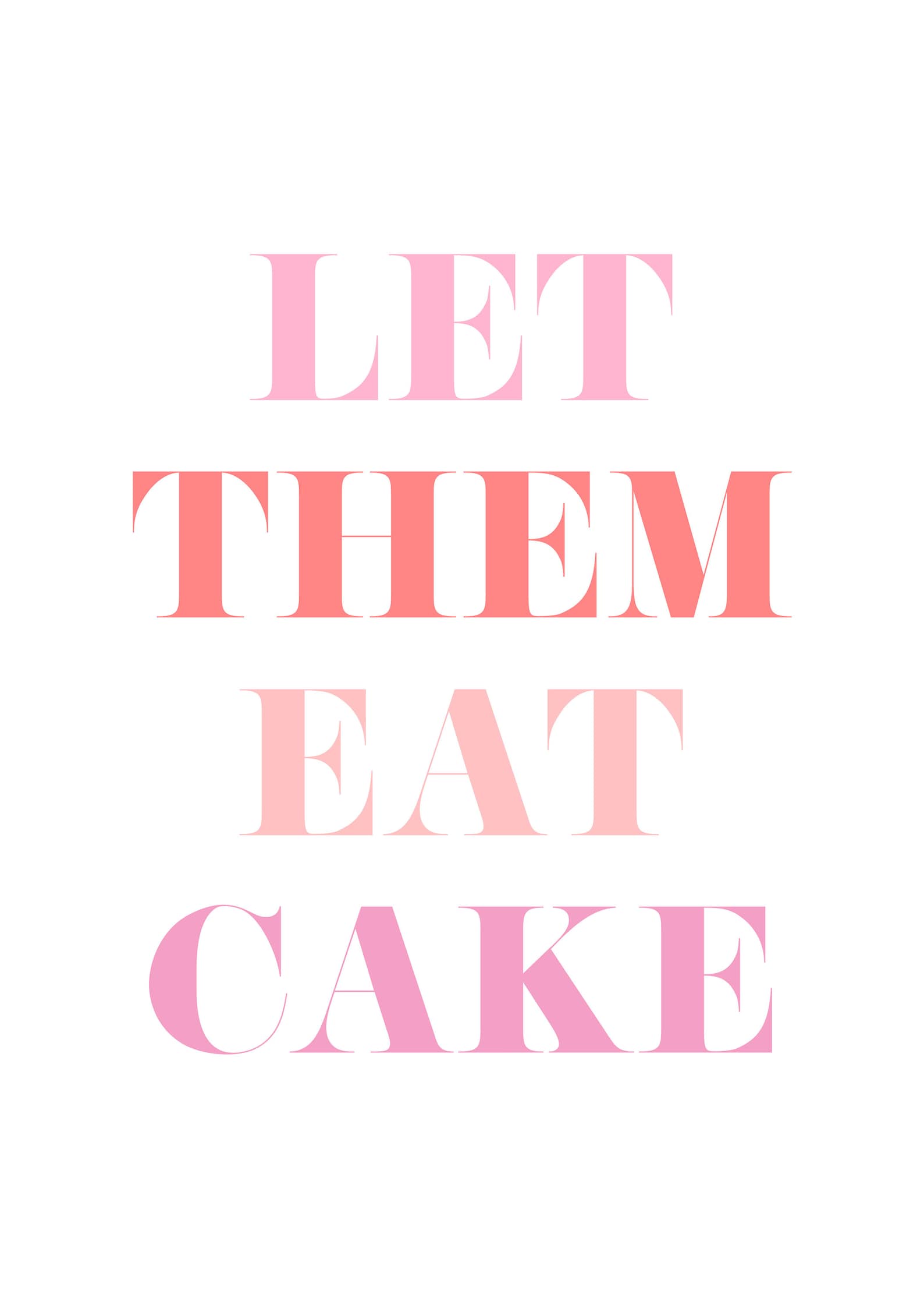 Let Them Eat Cake Marie Quote Typography Art Etsy