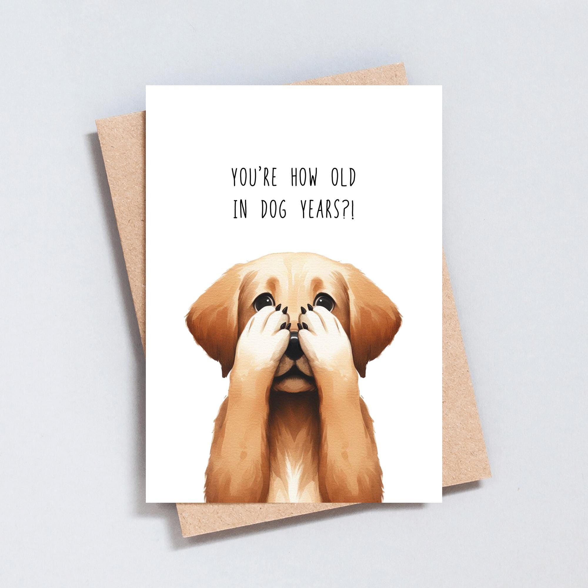 Carte D'anniversaire Chien Amusante : Illustration « Quel âge A Son Chien » (A6 Ou 5 X 7) - GC238 - Canada