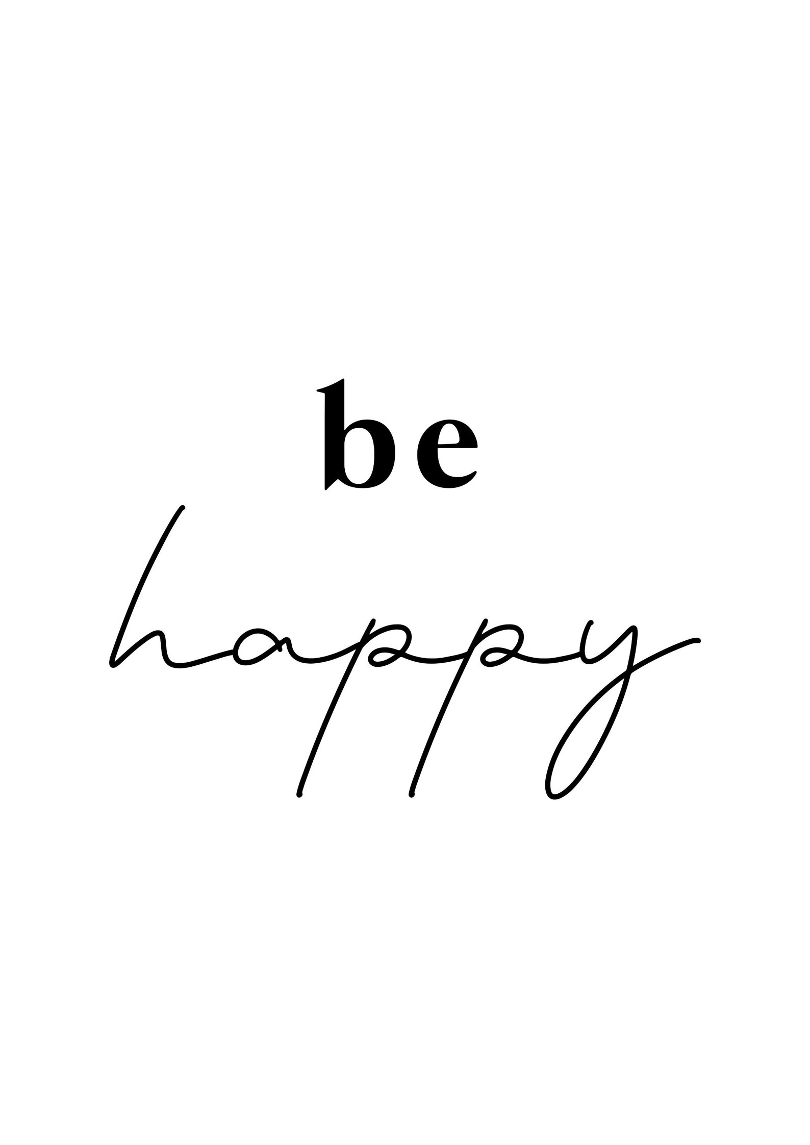 Be Happy Be Kind Art Print Set of 2 A6 5x7 A5 8x10 A4 - Etsy