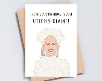 Lucinda Light Utterly Divine Birthday Card, Married At First Sight Australia, MAFS, Greeting Card, Reality TV, A6 or 5x7 Size - GC334