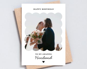 Personalised Photo Birthday Card for Husband: Romantic Keepsake
