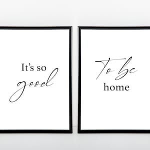 Home Typografie Kunstdruck Set: Minimalistisches Wanddekor