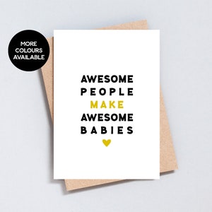 Neues Baby Grußkarte, Babyparty, Glückwünsche zu Ihrer Schwangerschaft, Unisex Karte, Neuankömmling, neue Mutter und Tag, Größe A6 und 5x7 Größe - GC111
