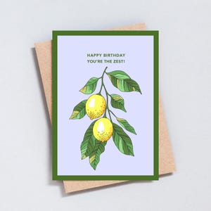 Cartão de aniversário You're The Zest Lemon, tamanho A6 ou 5x7 - GC443