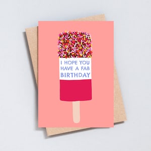 Espero que tengas un cumpleaños fabuloso, un polo de hielo fabuloso, una tarjeta de felicitación personalizable, tamaño A6 y 5x7, agrega un mensaje en el interior - GC167