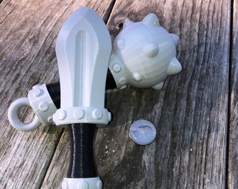 Baby's first Sword, mace rattle, baby rattle toy, sword rattle, Cosplay, Baby Toys, Sword