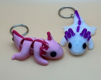 Axolotl Flexi Keychain Bag Charm Zou3d