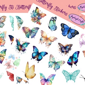 Bellissimi adesivi a forma di farfalla, ideali per scrapbooking, artigianato, diari, agende giornaliere, decalcomanie e tanto altro ancora.