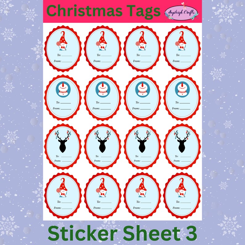Christmas Gift Tag Stickers, to and From Stickers, Holiday Gift Tag Stickers, Gift Labels. Etsy
