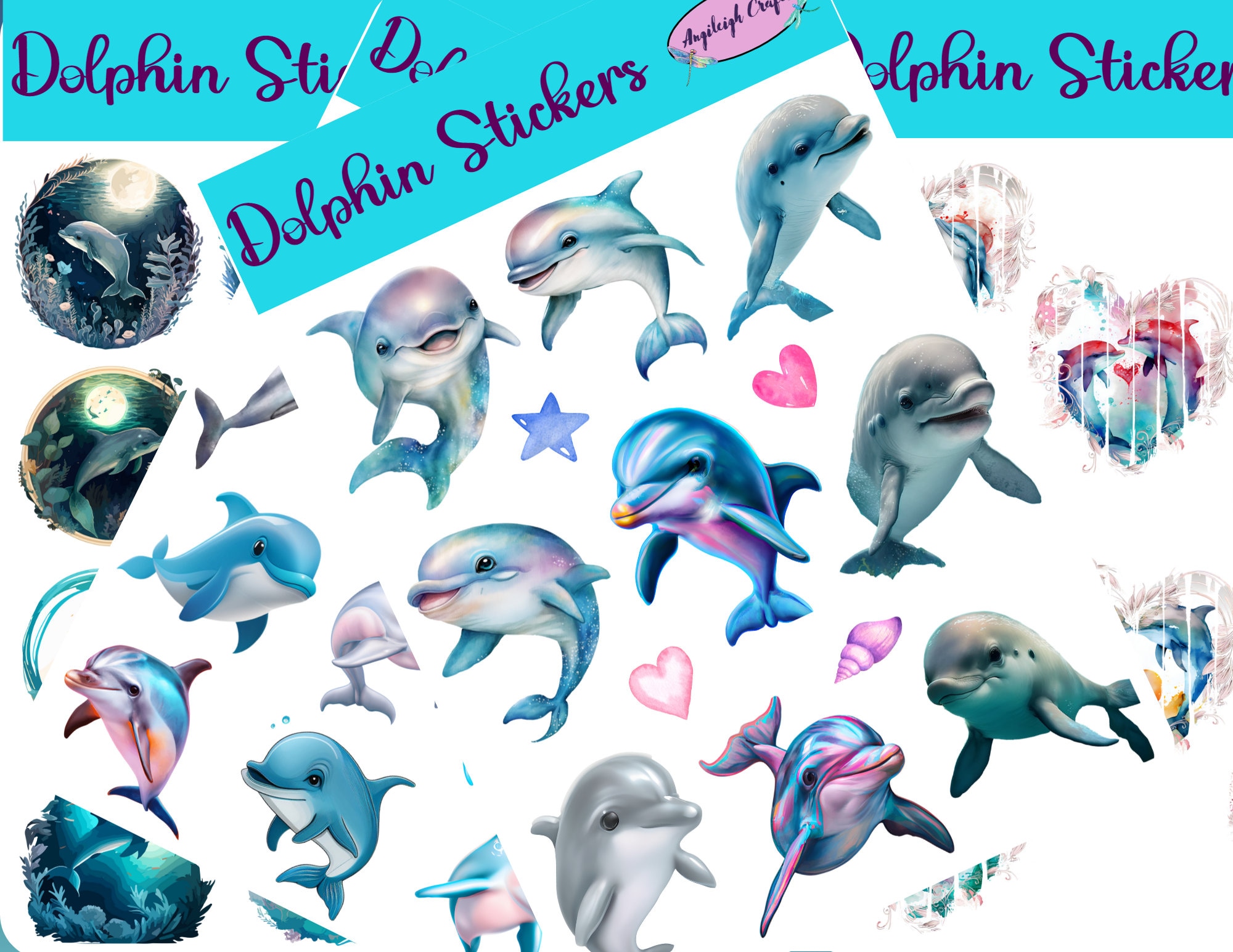 Dolfijn stickers: duik in een wereld van speelse elegantie