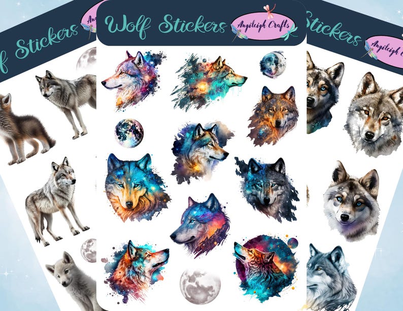 Wolf Shadow Sticker Wolf Stickers That Can Be Used for Scrapbooking, Crafting, Junk ...