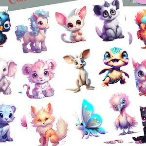 Lindas pegatinas de animales que se pueden usar para álbumes de recortes, manualidades, diarios basura, agendas, calcomanías y muchas cosas más.