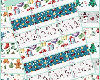 Personalized Christmas Stickers, Reindeer Family Holiday - View #8