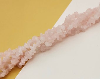 Pink Crystal Chip Beads, Chip String for Beading, Beads for Bracelet, Earrings Making or Necklace Making, 1 String