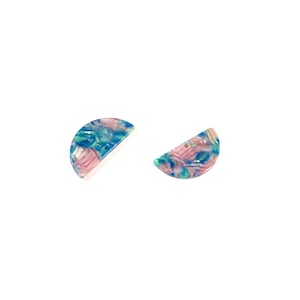 Semicircle Earring Pendants, Acetate Half Circle Charms, Charms for Jewellery Making, Jewellery Supply Store, 4 Pieces