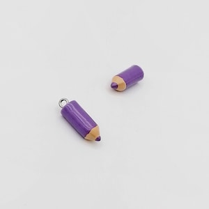 Pencil Charms, Novelty Pencil Pendants for Keychain, Pencil Charms Keyring or Zipper Pull for Pencil Case, 2 Pieces.