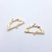 Gold Earring Connectors, Hammered Finish Charms, Gold Plated Pendants, Jewellery Making Supplies, 4 Pieces 