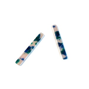 Rectangle Drop Earring Pendants, Mottled Acetate Charms, Charms for Jewellery Making, Jewellery Supply Store, 2 Pieces
