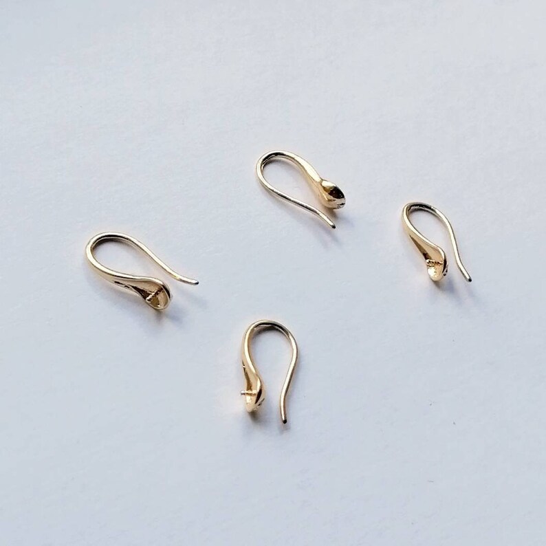 French Earring Hook with Pinch Bail Gold Plated Hooks with Etsy