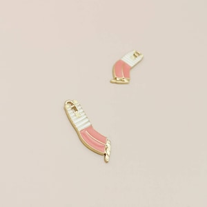 Cartoon 2 in 1 Girl Charms, Cute Girl Pendant with Pink Trousers, Little Girl Charms for Earrings Making or Necklace Making, 2 Pieces