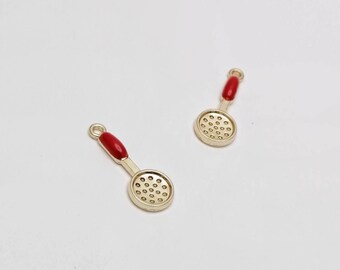 Leuke Pasta Zeef Charms, Nieuwigheid Keukengerei, Pasta Lepels, Kookgerei Charms, Nieuwigheid Keukenapparatuur, Sleutelhanger Charme, 2 Stuks