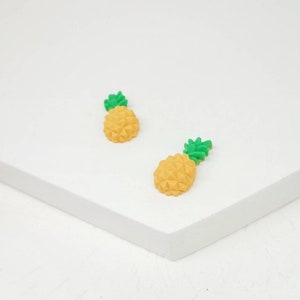 Ananas Cabochon Flatbacks, Obst Thema Flatbacks für Verzierungen, Ananas zum Basteln UK, Acryl Flatbacks, 4 Stück.