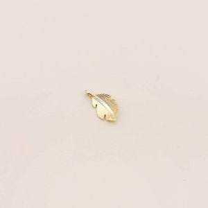 Gold Leaf 2 in 1 Charms, Delicate Gold Leaf for Earrings, Necklaces or Bracelets, Single Leaf Pendants, 1 Piece.