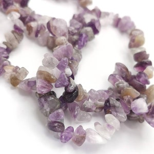 Amethyst Crystal Chip Beads, Amethyst Chips for Beading, Earrings Making, Necklace Making, 1 String