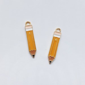 Keychain Pencil Charms, Pencil Case Charm, Planner Charm, Bag Charm, Pencil Case Zipper Pull, Purse Charms, 4 Pieces