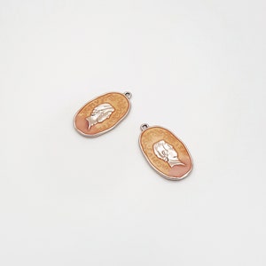 Roman Coin Charms, Roman Times Charms, Roman Coin Pendant, Latin Inscription Charms, Antiquity Pendants, 2 Pieces