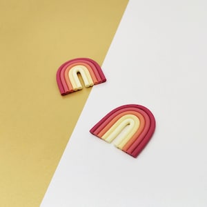 2 Pieces Polymer Clay Earrings or Necklace Charms, Larger Size Clay Pendants in 3 Color Systems