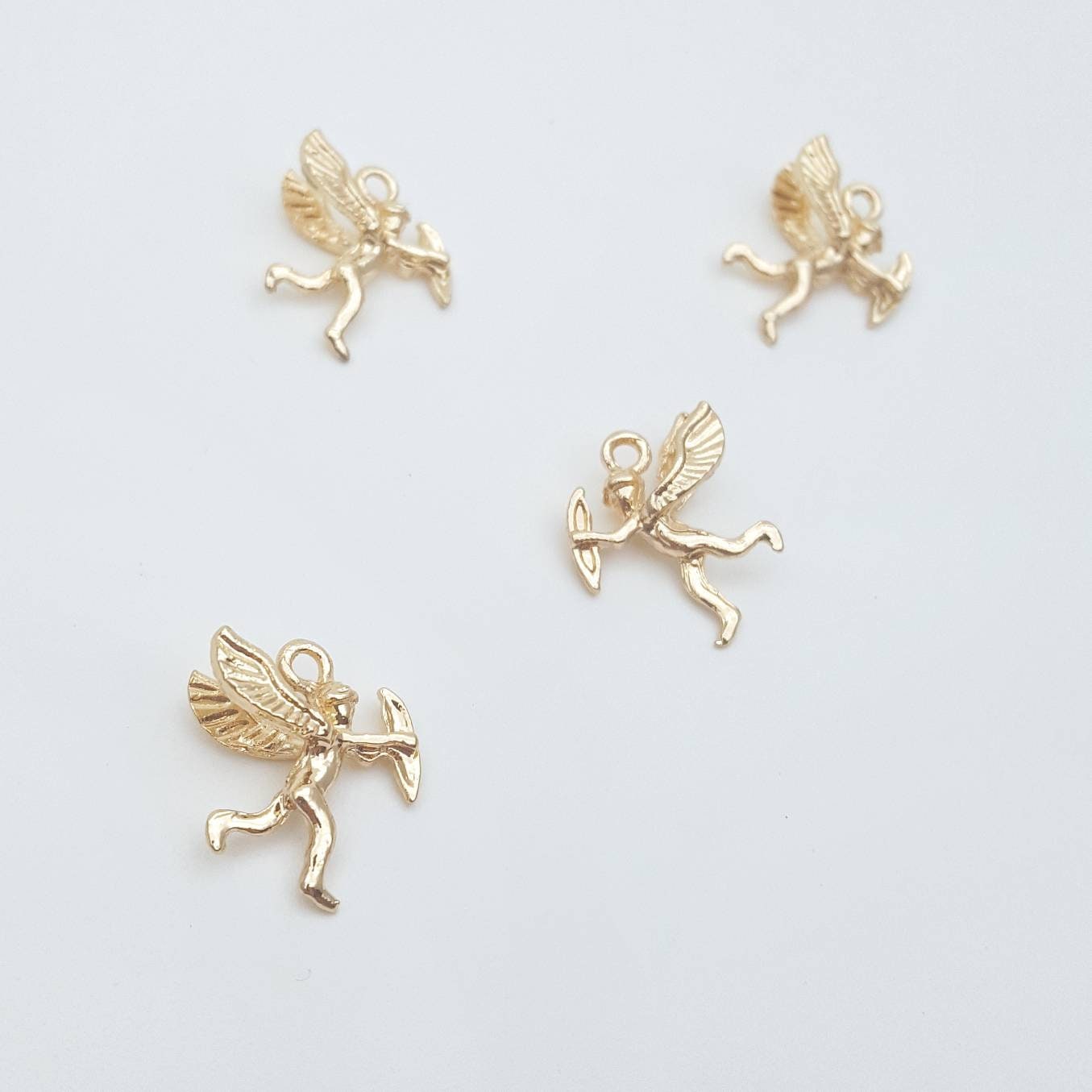 Gold Cupid Charms Cupid Earrings Pendant Cupids Arrow - Etsy