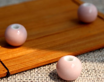 10 cuentas de porcelana rosa de 6 mm a 12 mm para hacer pulseras, pendientes o collares.