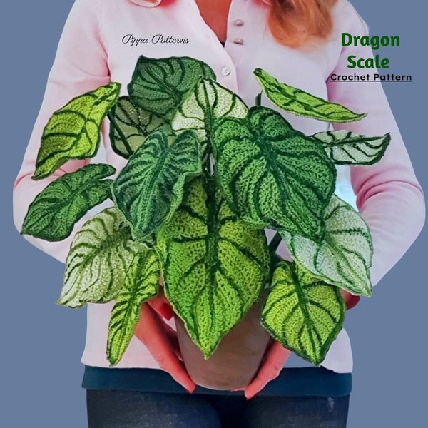 Tutoriel photo au crochet sur le motif écailles de dragon - Motif végétal au crochet - pour la décoration, les bouquets et les arrangements